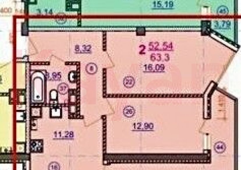 Продажа 2-комн. квартиры, 63.3 кв.м фото 8
